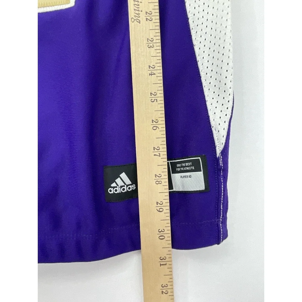 VINTAGE adidas Football Practice Jersey Mens XL Purple Gold #21 Pro Cut Stitched